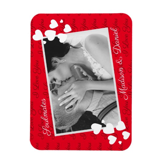 Soulmaten waar ik van hou, jullie persoonlijke fot magneet (Verticaal)