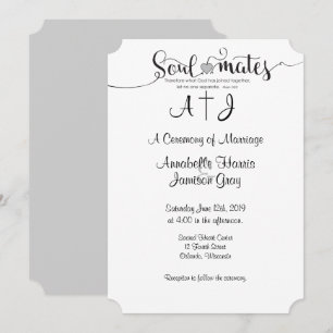 Soulmates Christelijk Message Wedding Kaart