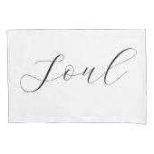 Soulmates Elegant Romantisch Script Kussensloop (Voorkant-Links)