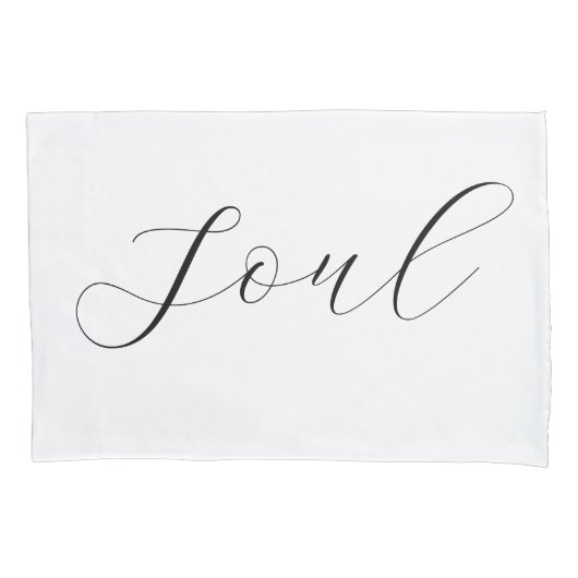 Soulmates Elegant Romantisch Script Kussensloop (Voorkant-Links)