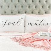 Soulmates Elegant Romantisch Script Kussensloop