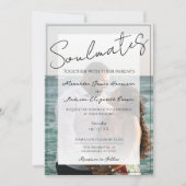 Soulmates foto bruiloft uitnodiging | witte overla (Voorkant)