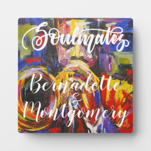 Soulmates Gepersonaliseerd Tabletop Easel Plaque Fotoplaat