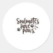 Soulmates hebben poten ronde sticker (Voorkant)