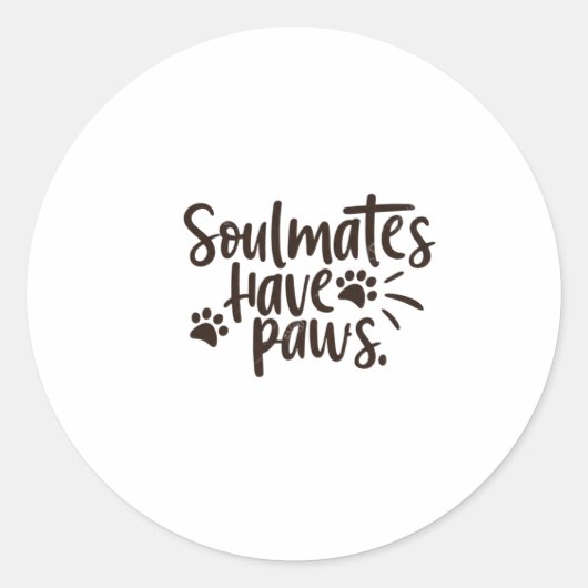 Soulmates hebben poten ronde sticker (Voorkant)