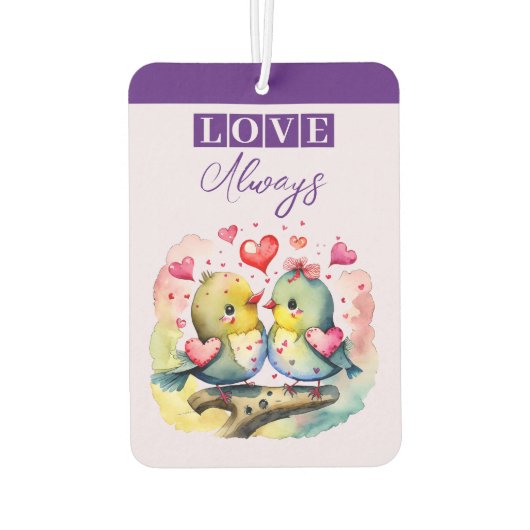 Soulmates houden van paarse vogels luchtverfrisser (Achterkant)