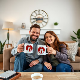 Soulmates in harmonie gepersonaliseerde koppels mo koffiemok