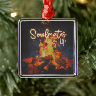 Soulmates in Life mok Metalen Ornament