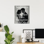 Soulmates Romantische liefde Quote Art Poster (Thuiskantoor)