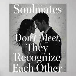 Soulmates Romantische liefde Quote Art Poster