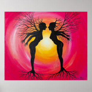 Soulmates van aangezicht tot aangezicht poster