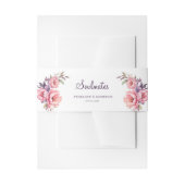 Soulmates Waterverf Pioen Bruiloft Uitnodigingen Wikkel (Voorkant Voorbeeld)