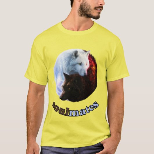 soulmates wolf design t-shirt (Voorkant)
