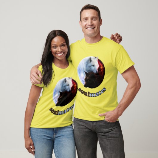 soulmates wolf ontwerp t-shirt (Unisex)