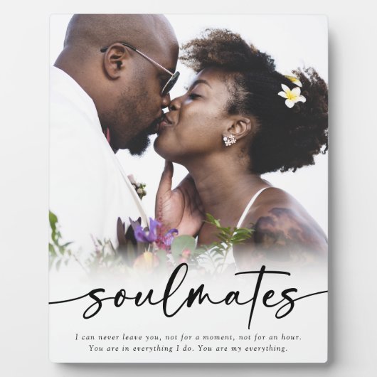 Soulmates Zeggende Script Foto Fotoplaat (Voorkant)