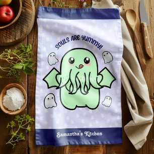 Souls zijn Yummy Cute Cthulhu Theedoek