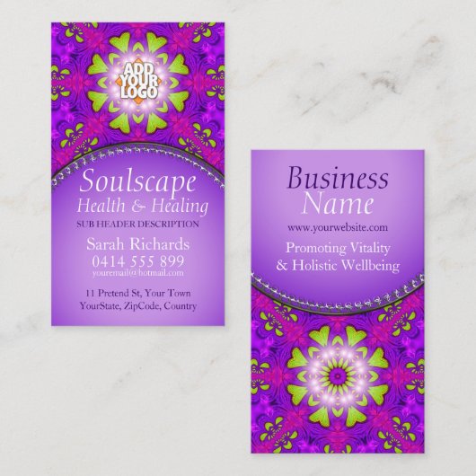 Soulscape Health & Healing New age Visitekaartje (Voorkant / Achterkant)