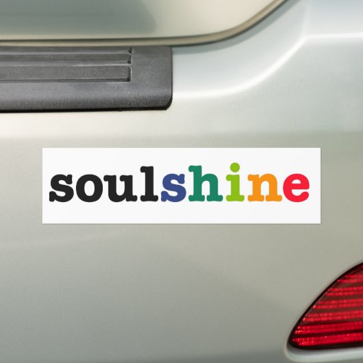 soulshine bumpersticker (Op auto)
