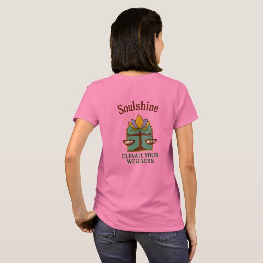 Soulshine – stralen mentaal en fysiek welzijn uit t-shirt (Achterkant volledig)