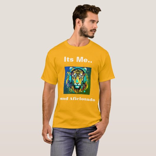 Sound Aficionado: Geel T-shirt met Tijger (Voorkant volledig)