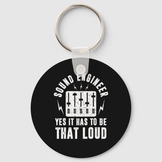 Sound Audio Engineer Music Producer Sleutelhanger (Voorkant)