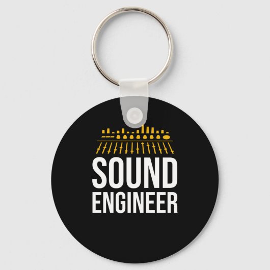 Sound Audio Engineer Music Producer Sleutelhanger (Voorkant)
