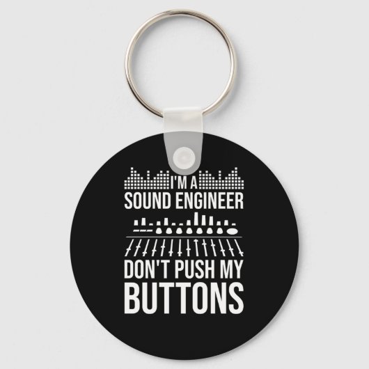 Sound Audio Engineer Music Producer Sleutelhanger (Voorkant)
