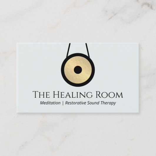 Sound Bath Therapy Gong Logo Visitekaartje (Voorkant)