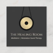 Sound Bath Therapy Gong Vierkante Visitekaartje (Voorkant)