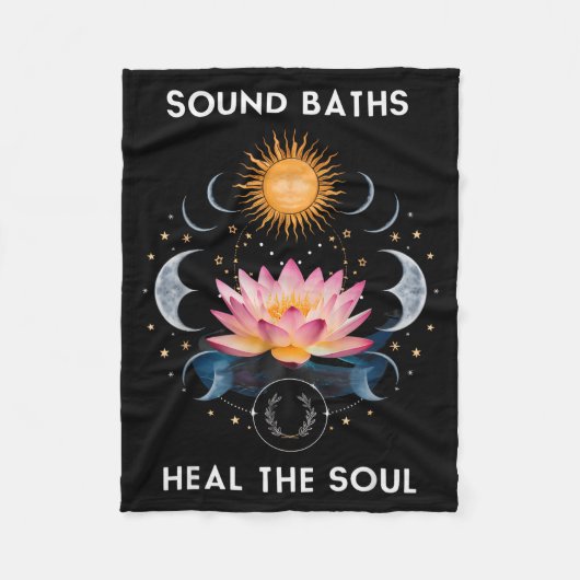 Sound Baths Heal The Soul Wellness New Age Sritual Fleece Deken (Voorkant)