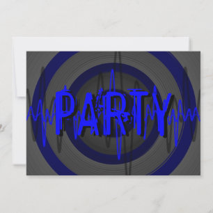Sound Blue Dark 'PARTY' uitnodiging