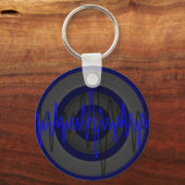Sound Blue Dark-sleutelhanger Sleutelhanger (Voorkant)