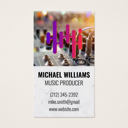 Sound Board Mixer | Technologie | Digitale Logo Visitekaartje (Voorkant)