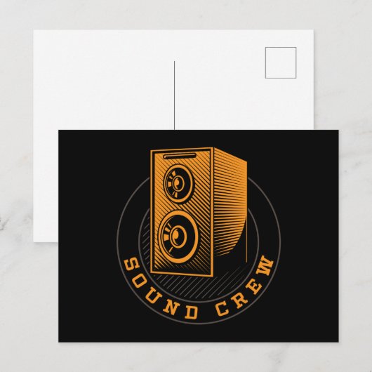 SOUND CREW SPEAKER Audio Specialist Audio Briefkaart (Voorkant / Achterkant)