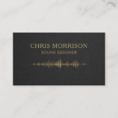 Sound Designer Black Gold QR Code Visitekaartje (Voorkant)