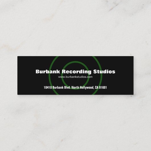 Sound Designer Mini Visitekaartje (Achterkant)