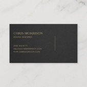 Sound Designer Visitekaartje (Achterkant)