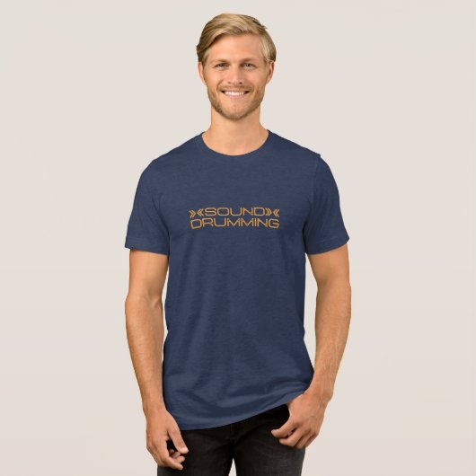 Sound Drumming Mannen Tri-Blend Shirt (Voorkant volledig)