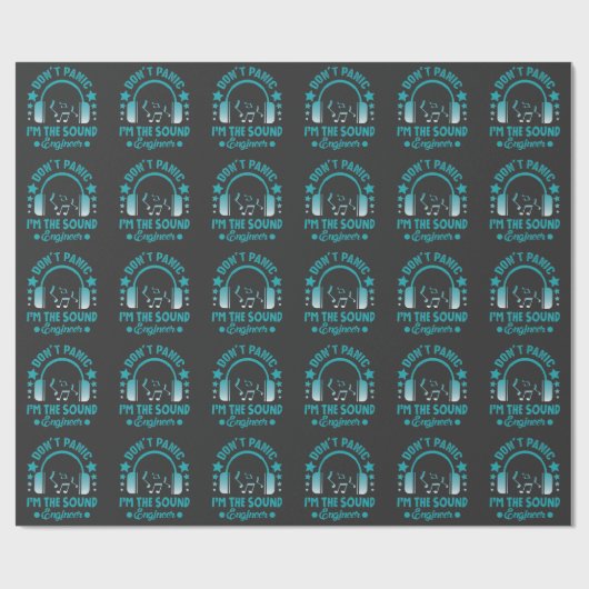 Sound Engineer Audio Dj Music Party Cadeaupapier (Vlak)