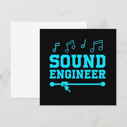 Sound Engineer Audio Engineer Muziek Professie Gif Kaart (Voorkant / Achterkant)