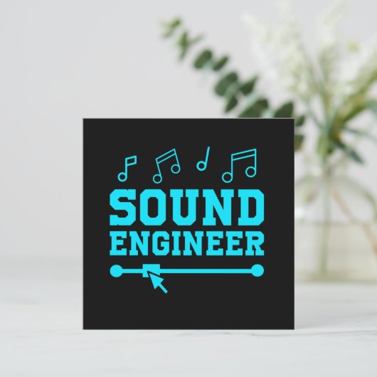 Sound Engineer Audio Engineer Muziek Professie Gif Kaart (Staand voorkant)