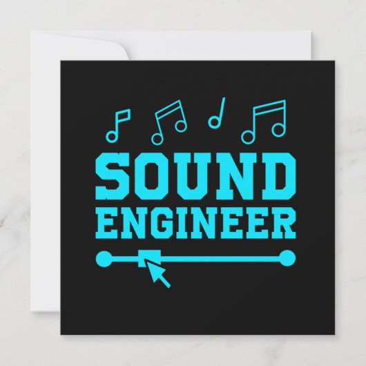 Sound Engineer Audio Engineer Muziek Professie Gif Kaart (Voorkant)