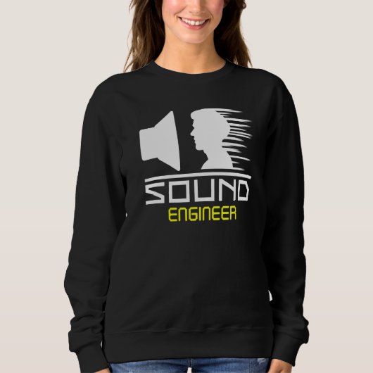 Sound Engineer Audio Tech Mixer Music Concert Tech Trui (Voorkant)