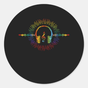 Sound Engineer Audio Wave Audio Engineer Music Lov Ronde Sticker