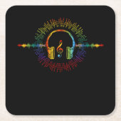 Sound Engineer Audio Wave Audio Engineer Muziek Kartonnen Onderzetters (Voorkant)