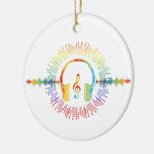 Sound Engineer Audio Wave Audio Engineer Muziek Keramisch Ornament (Links)