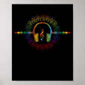 Sound Engineer Audio Wave Audio Engineer Muziek Poster (Voorkant)