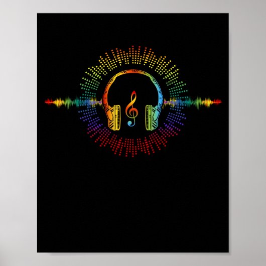 Sound Engineer Audio Wave Audio Engineer Muziek Poster (Voorkant)