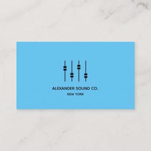 Sound Engineer, blauw 2019 | 2020 Visitekaartje (Achterkant)