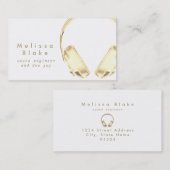 Sound Engineer Dee Jay Faux Gold Visitekaartje (Voorkant / Achterkant)